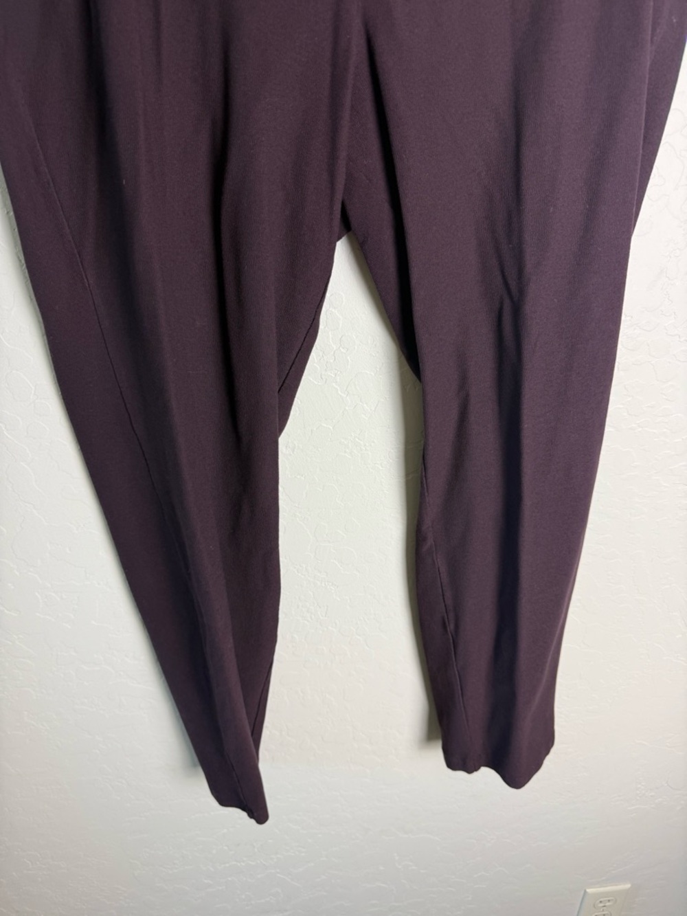 Eileen Fisher Washable Stretch Crepe Slim Ankle Pant Cassis Purple Large TK - Picture 14 of 16